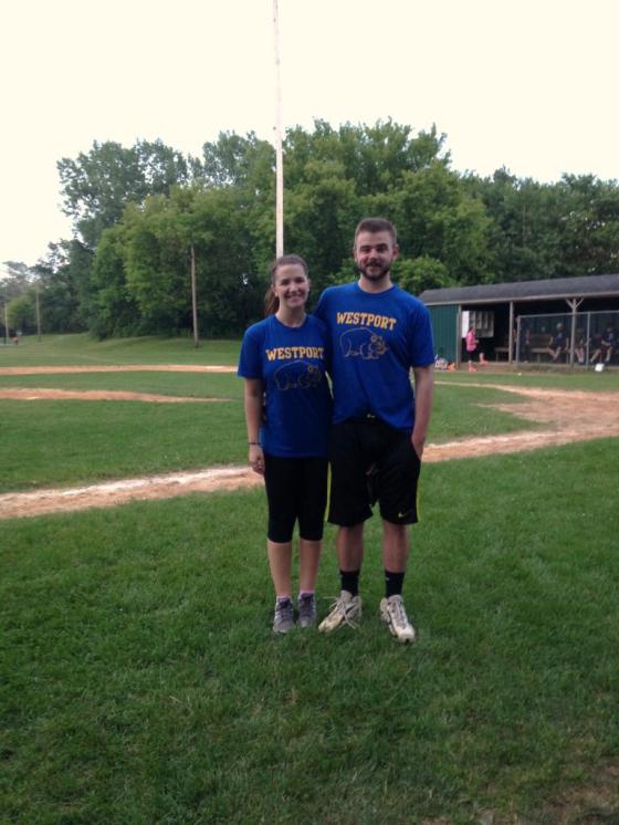 Zach and I Softball